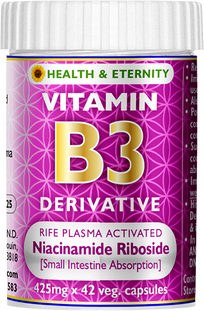 Nicotinamide Riboside (Vitamin B3 derived) Effective Antiaging caps